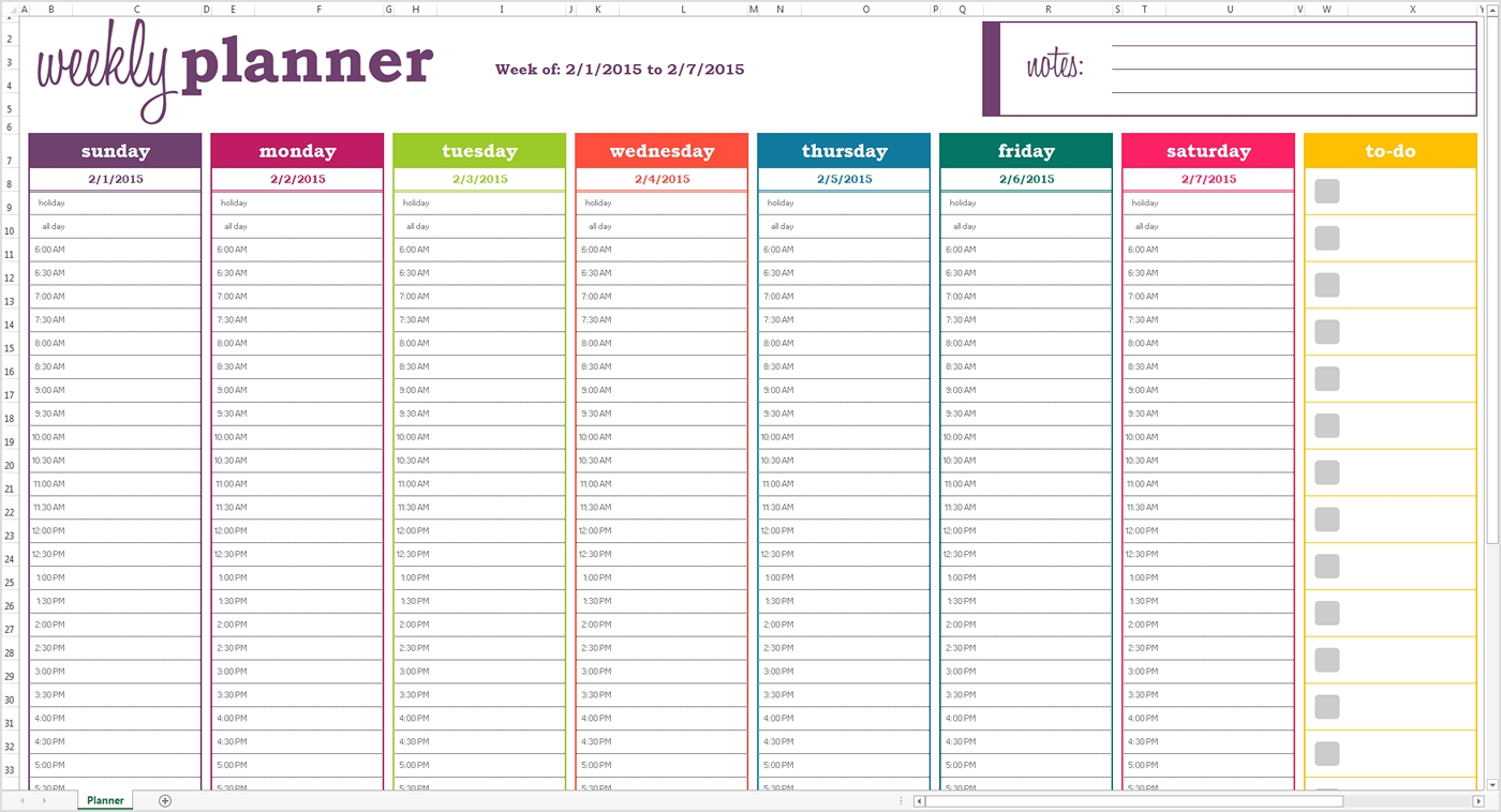 Dynamic Weekly Planner | Weekly Planner, Planners And within Weekly Planner In 15 Minute Slots