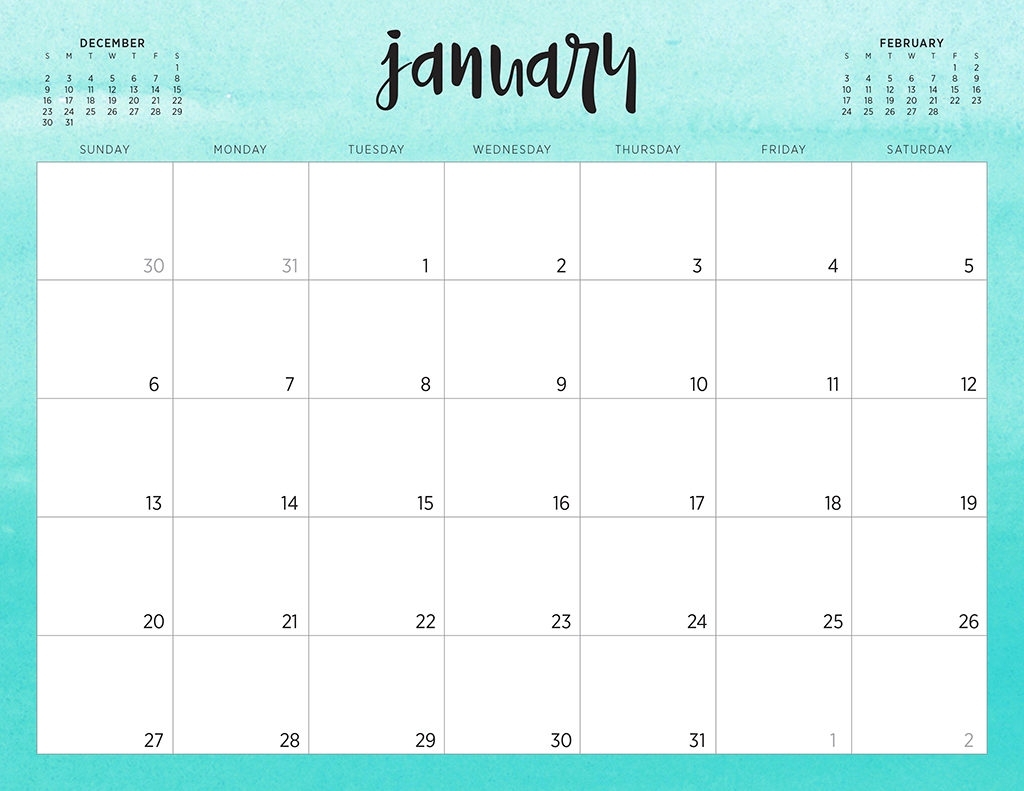Free 2019 Printable Calendars - 46 Designs To Choose From! inside Printable Fill In Calendar 2019