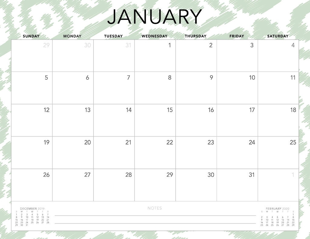 Free 2020 Printable Calendars - 51 Designs To Choose From! in Printable Calendar 2020 Monthly Free