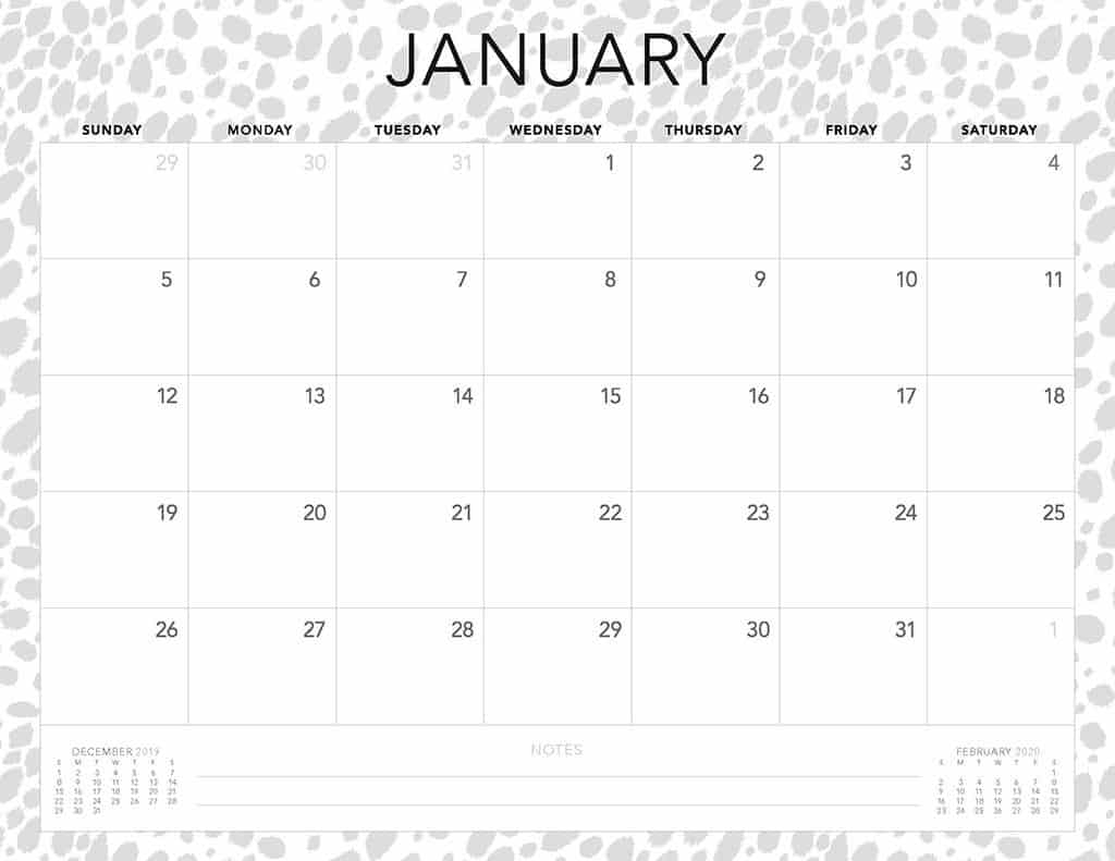 Free 2020 Printable Calendars - 51 Designs To Choose From! intended for Printable Fill In Calendar For 2020