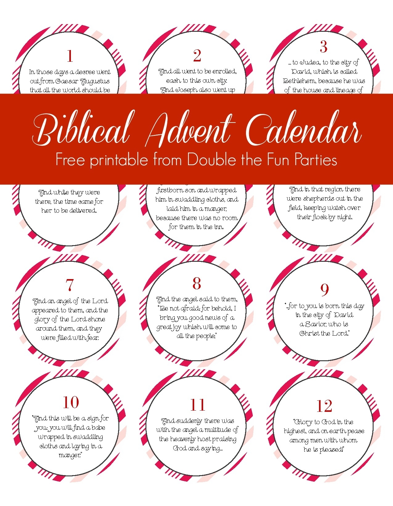 Advent Calendar Bible Verses Printable Printable Word Searches