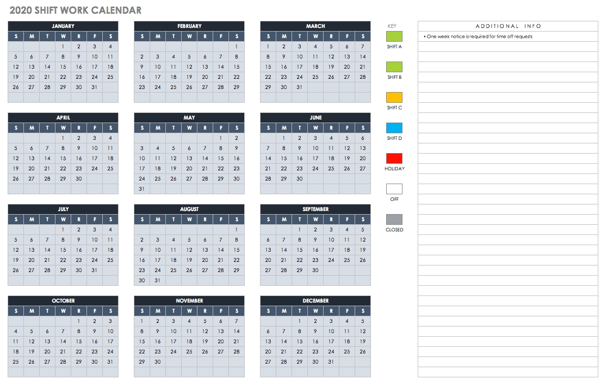 Free Blank Calendar Templates - Smartsheet for Federal Government Pay Period Calendar 2020