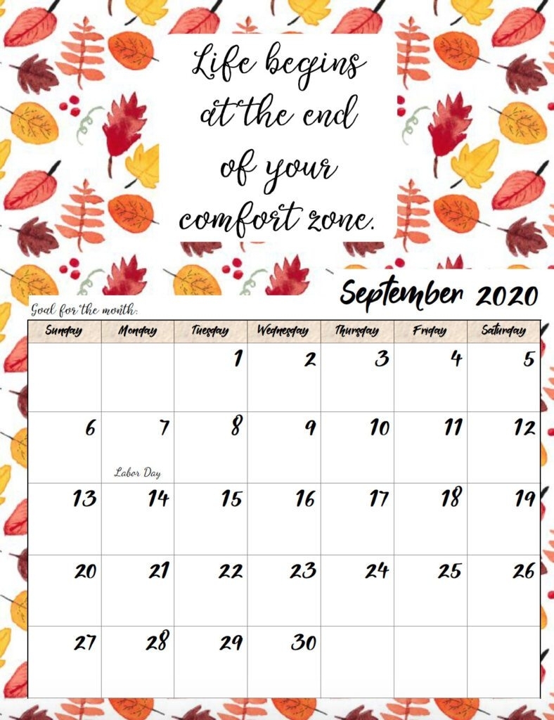 Free Printable 2020 Monthly Motivational Calendars intended for Inspirational 2020 Free Printable Calendar