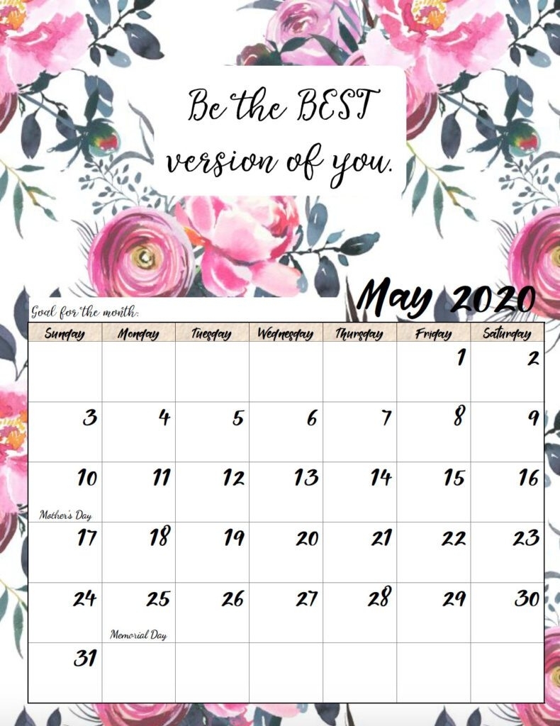 Free Printable 2020 Monthly Motivational Calendars with regard to Inspirational 2020 Free Printable Calendar