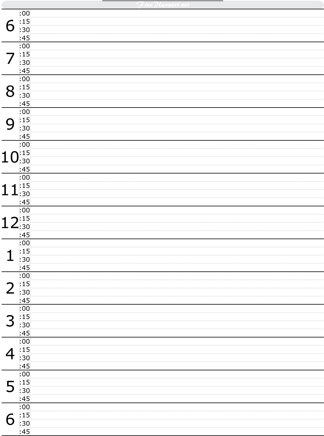 Free Printable Hourly Daily Planner | Daily Planner regarding Printable Half Hour Day Planner