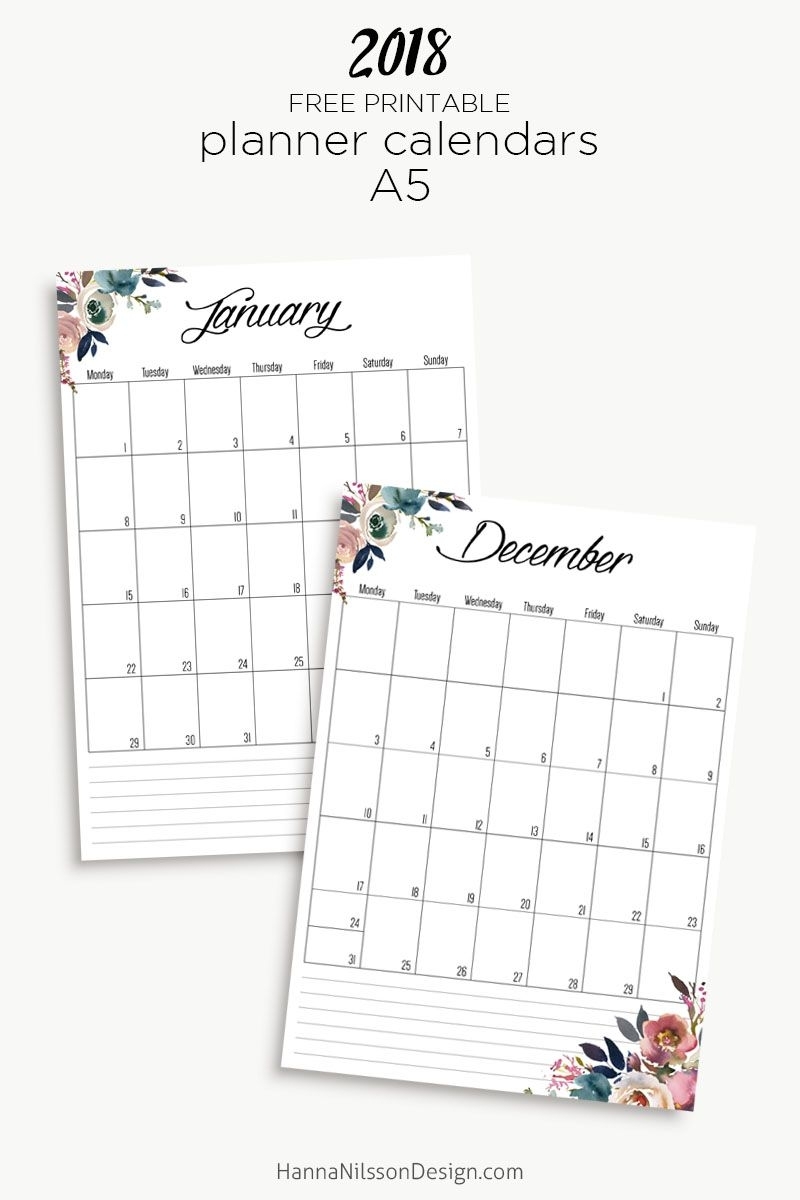 Free Yearly Calendar | 2018 Calendar Printable Free in Free Foldable Pocket Size Calendar Template