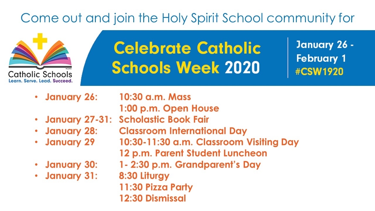 Holy Spirit School, Union, Nj regarding Catholic Extension Calendar 2020 Pdf