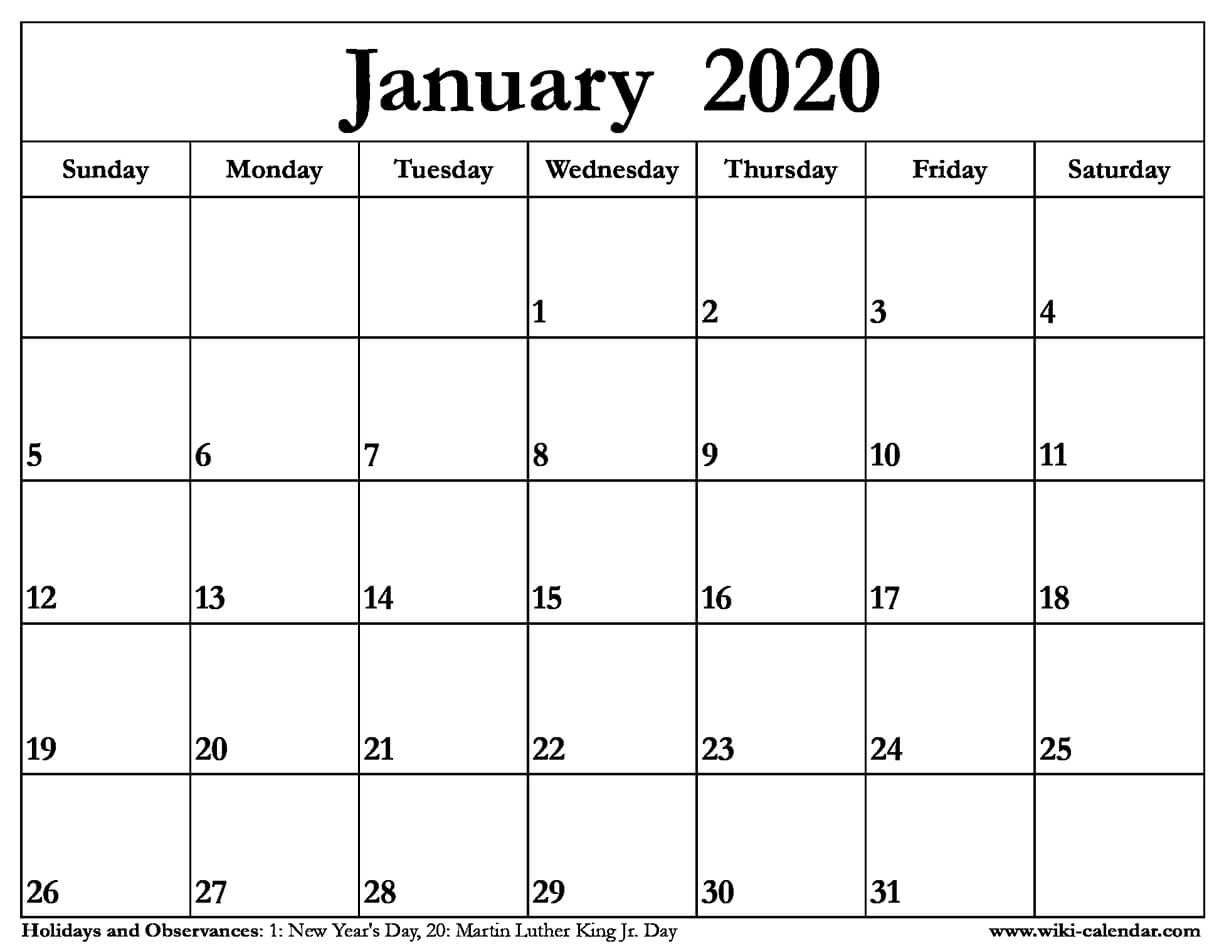 January 2020 Calendar Clipart throughout Free Weekly Catholic Calendar 2020