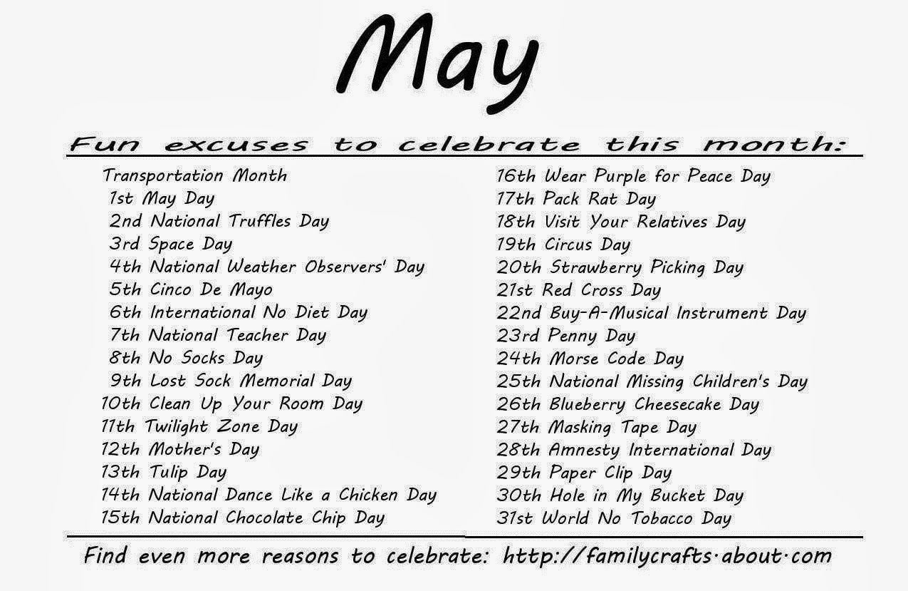 Kindergarten And Mooneyisms: Special Days - May with regard to Special Days In The Calendar