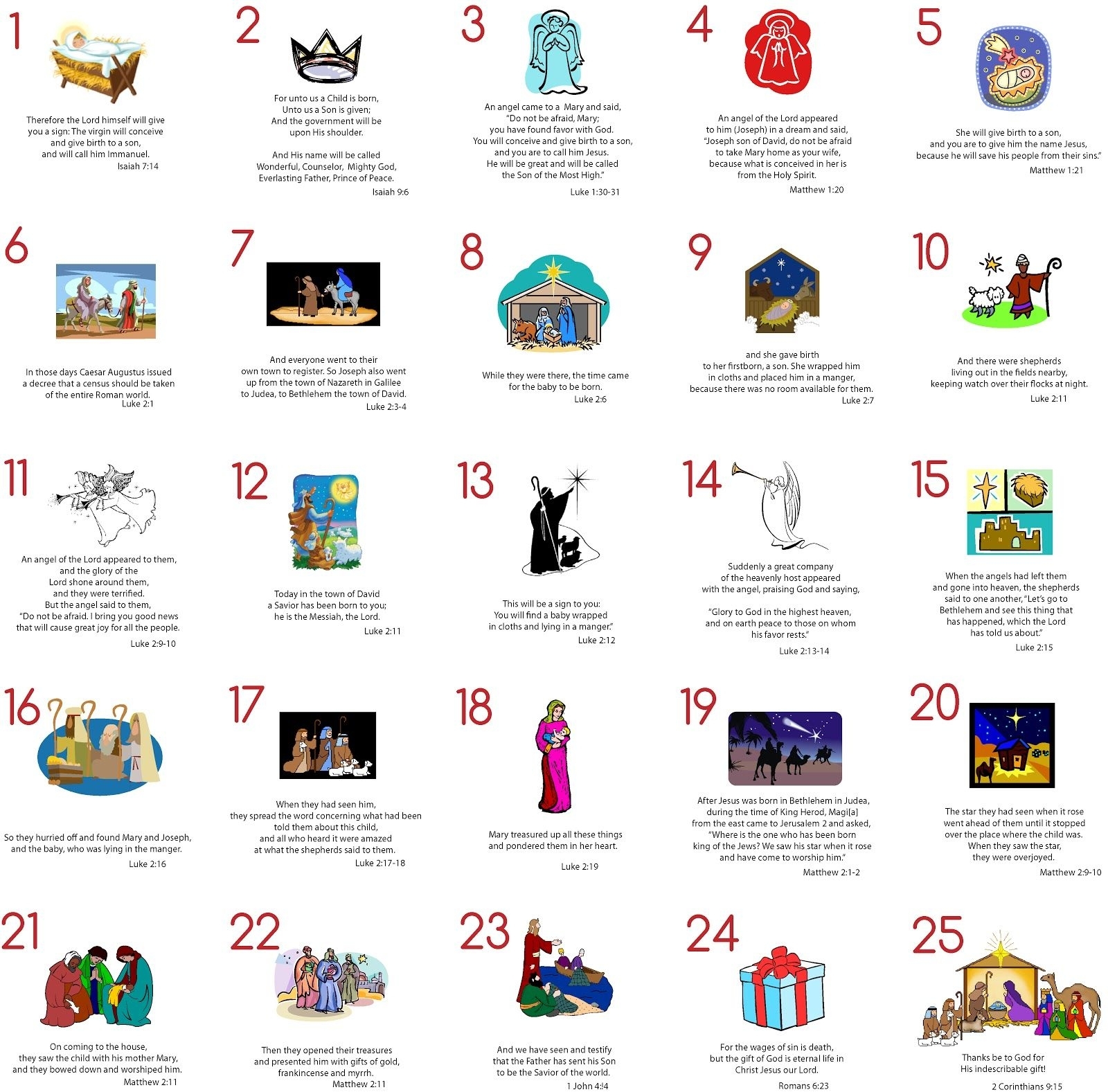 Printable Bible Verses For Advent Calendar Adel Nataline