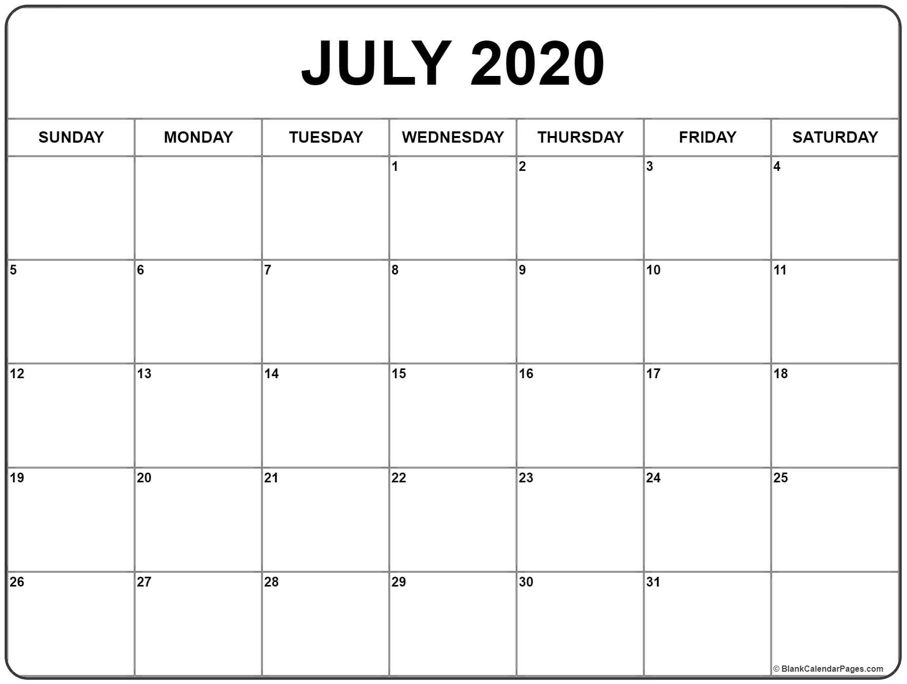 Monthly Calendar July 2020 - Colona.rsd7 for Editable Calendar July 2019-June 2020