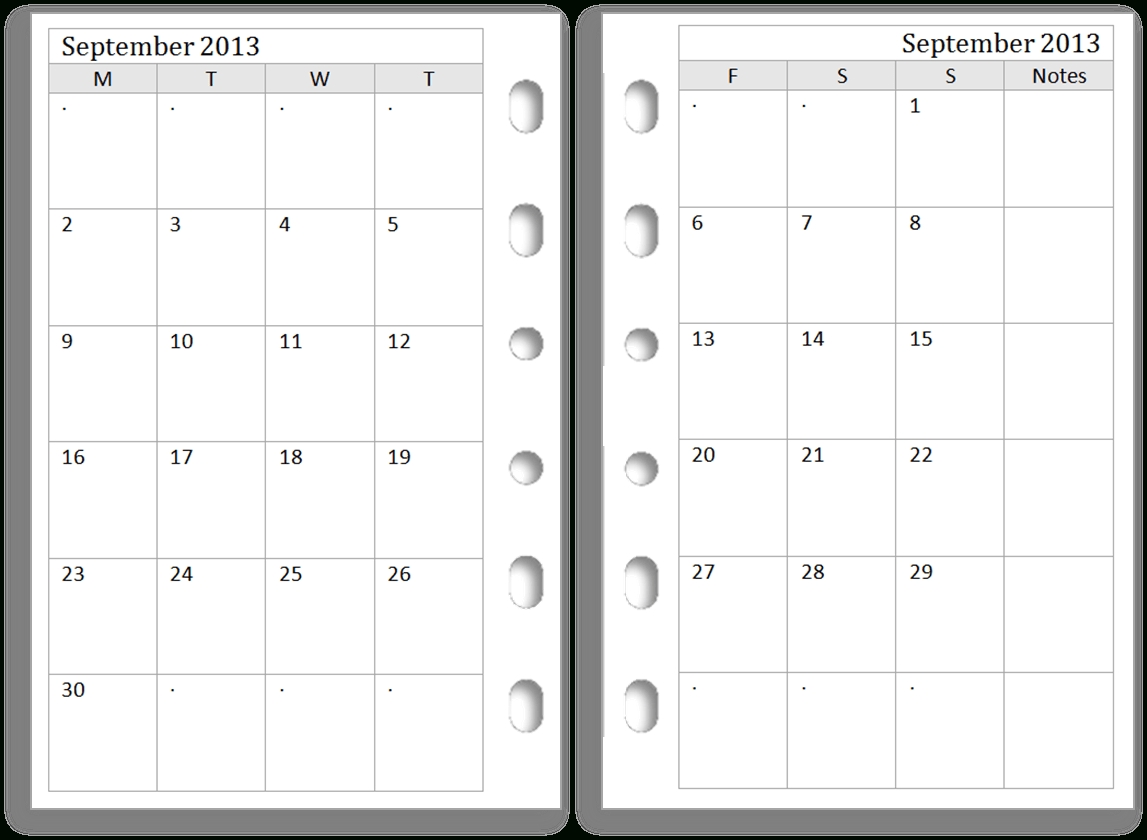 Template For Pocket Sized Calendar Calendar Inspiration Design