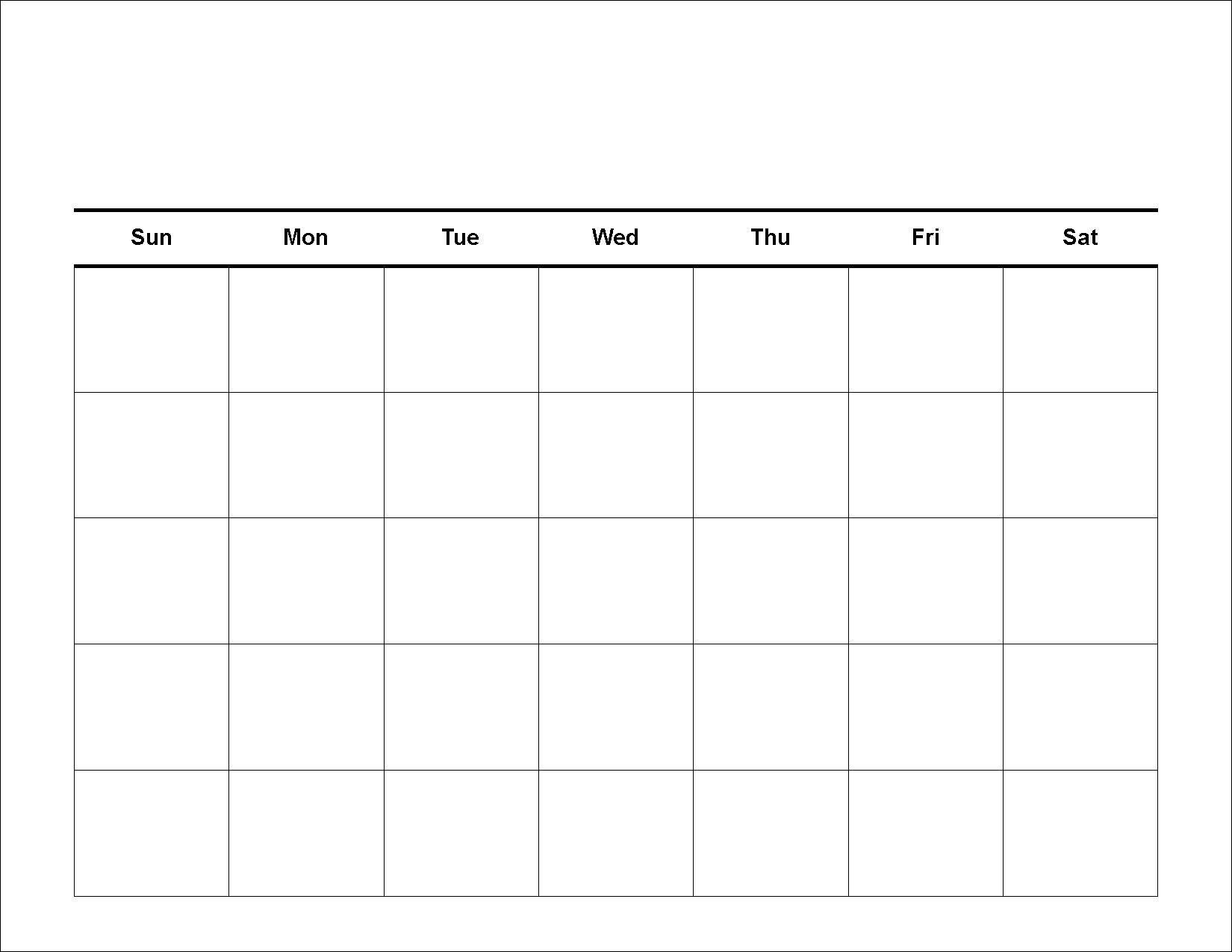 Printable 30 Day Blank Calendar In 2020 | Weekly Calendar intended for 30 Day Calendars Free Printable