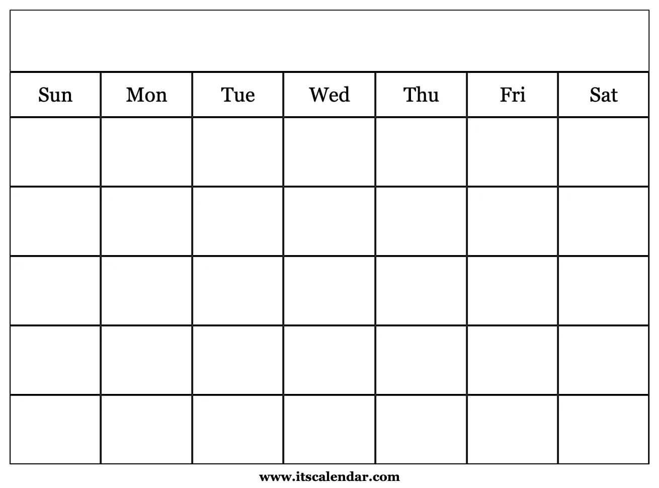 Printable Blank Calendar within Blank Monthly Calendar To Print