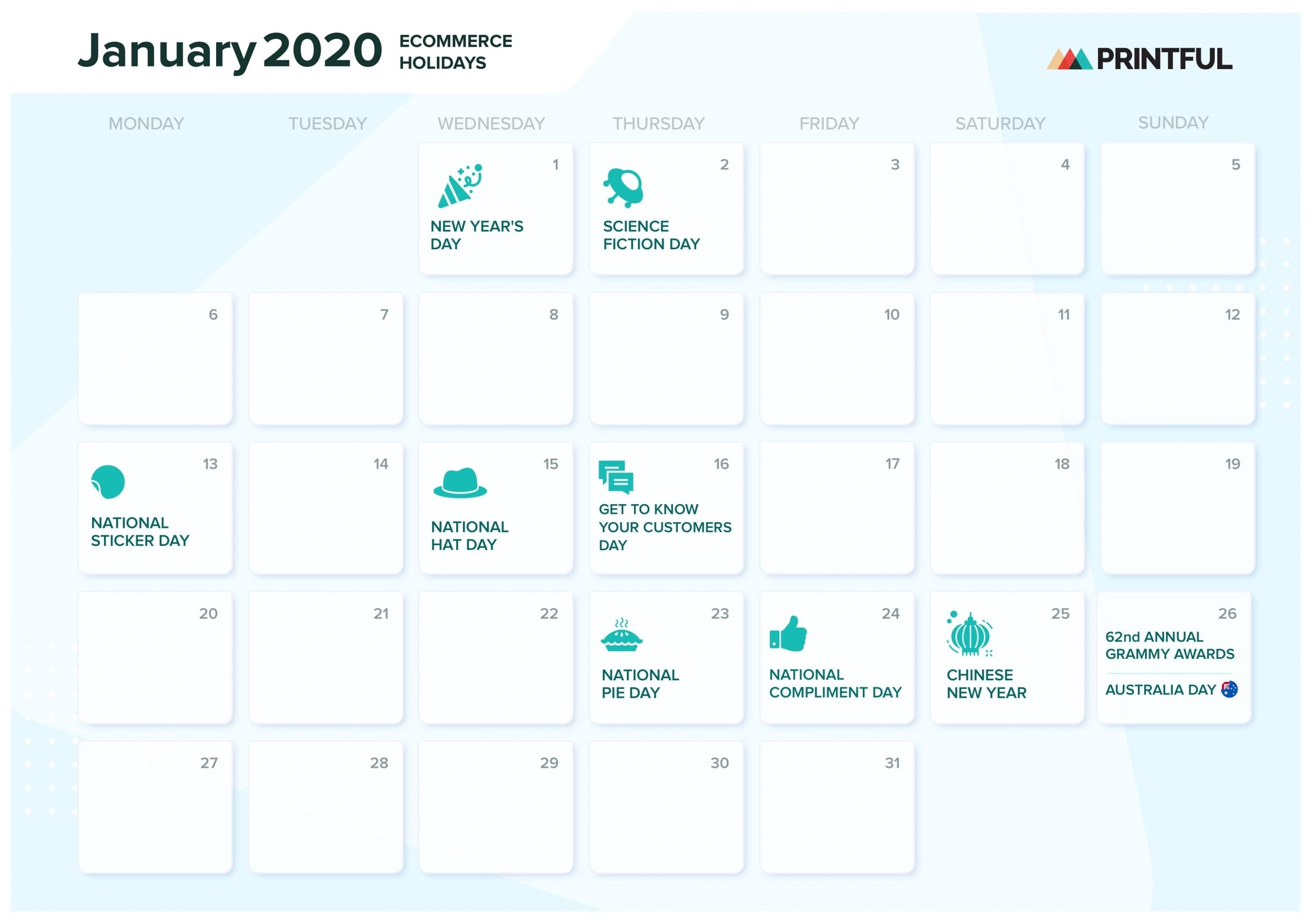 The Ultimate 2020 Ecommerce Holiday Marketing Calendar for Please Find A Calendar On Line For Special Days Of The Year 2020