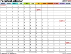 Universal Calendar Format - Colona.rsd7 in Free Printable Perpetual Medicine Calendar