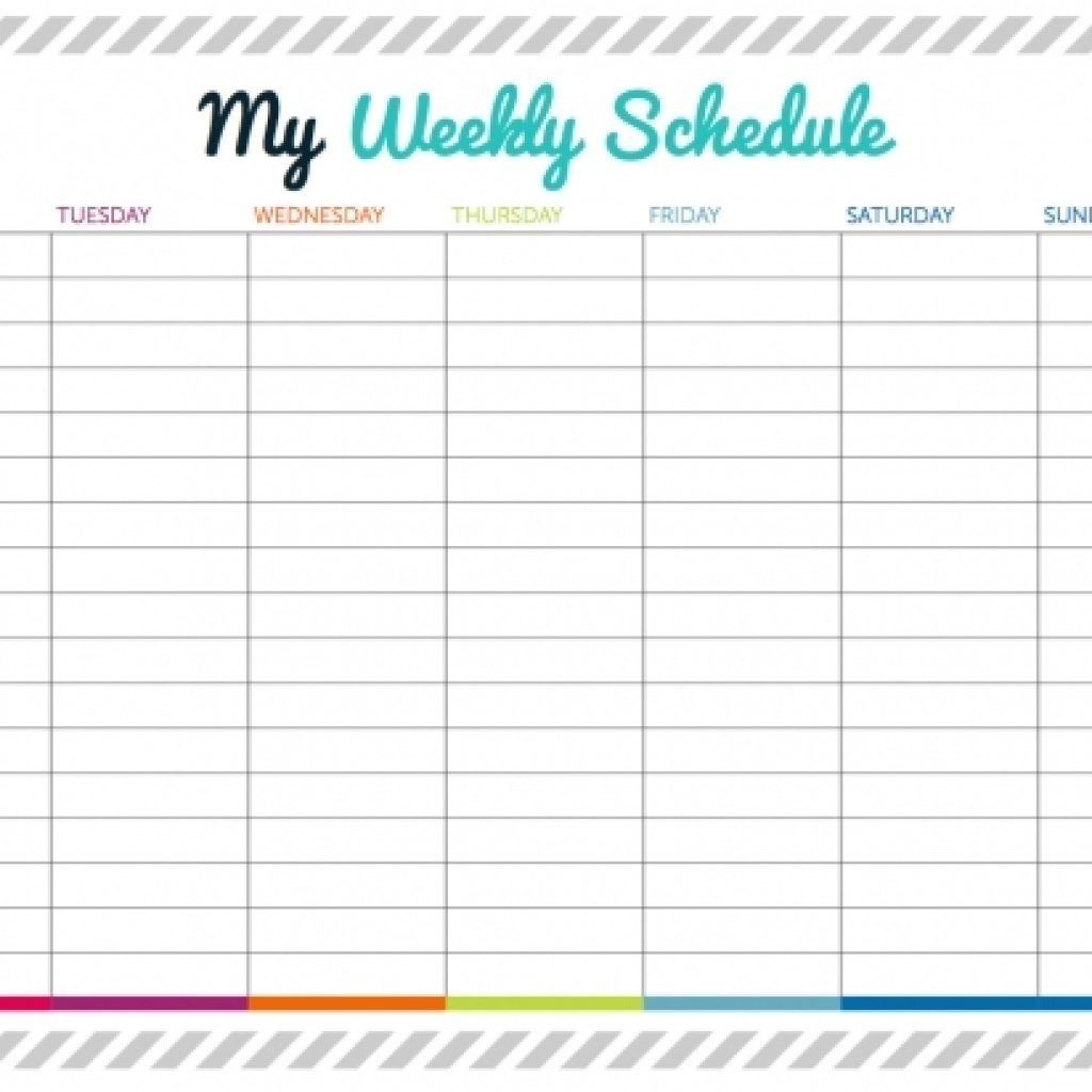 Weekly Calendars With Time Slots Printable Weekly Calendar intended for Daily Schedule With Times Slots