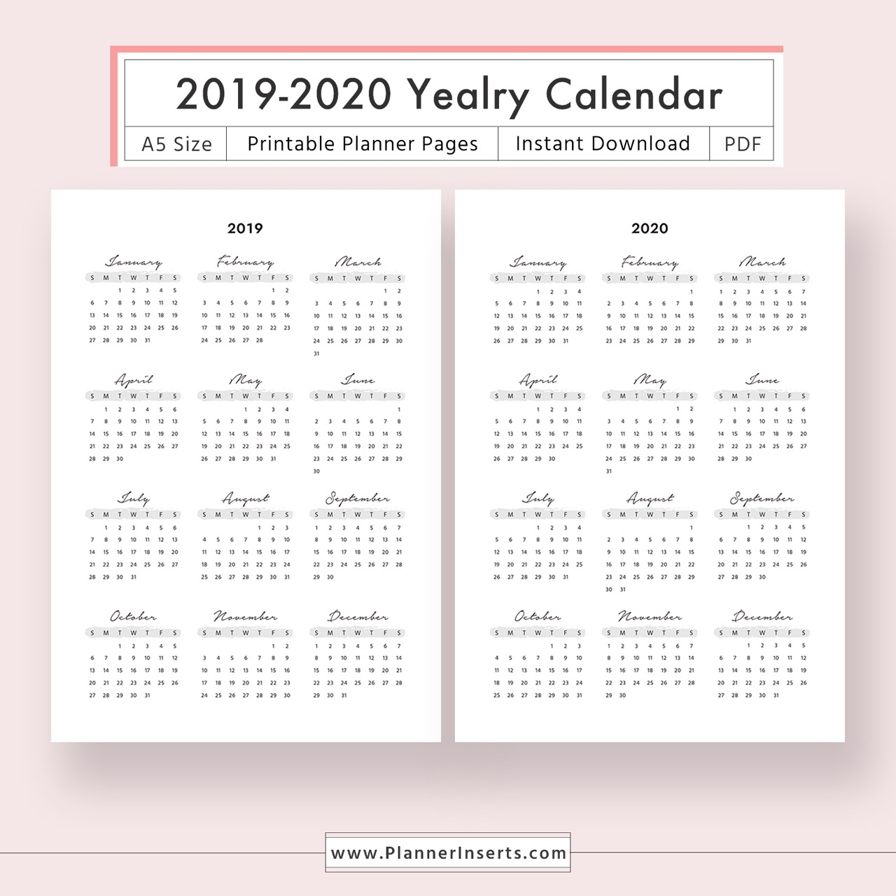 Year At A Glance 2020 - Colona.rsd7 throughout Year Ata Glance 2020 Calendar