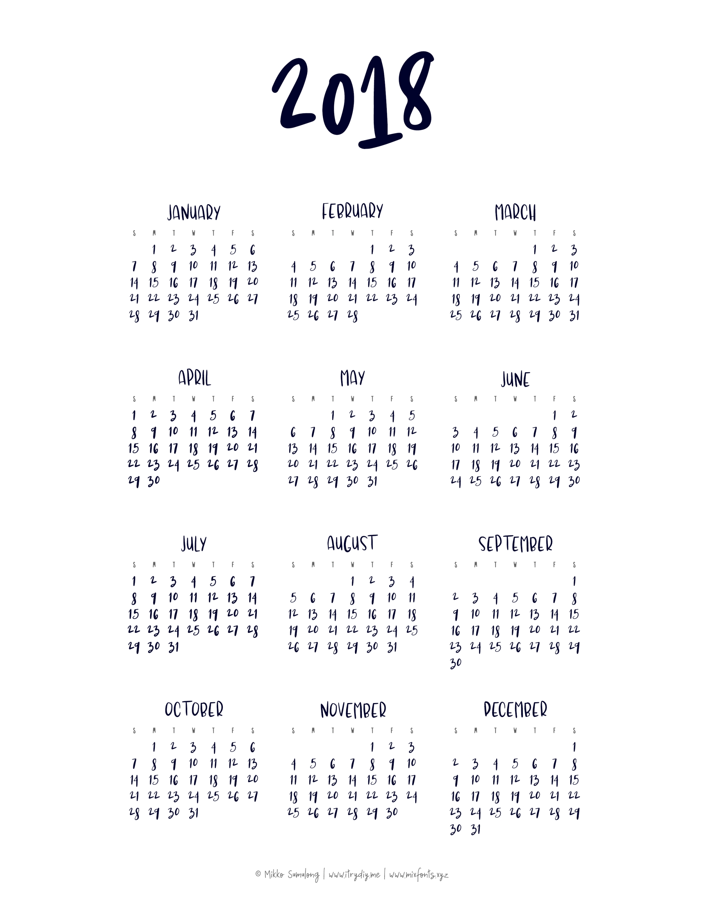 Year At A Glance Calendar | Printable Yearly Calendar, At A inside Yearly Calendar At A Glance Free Printable