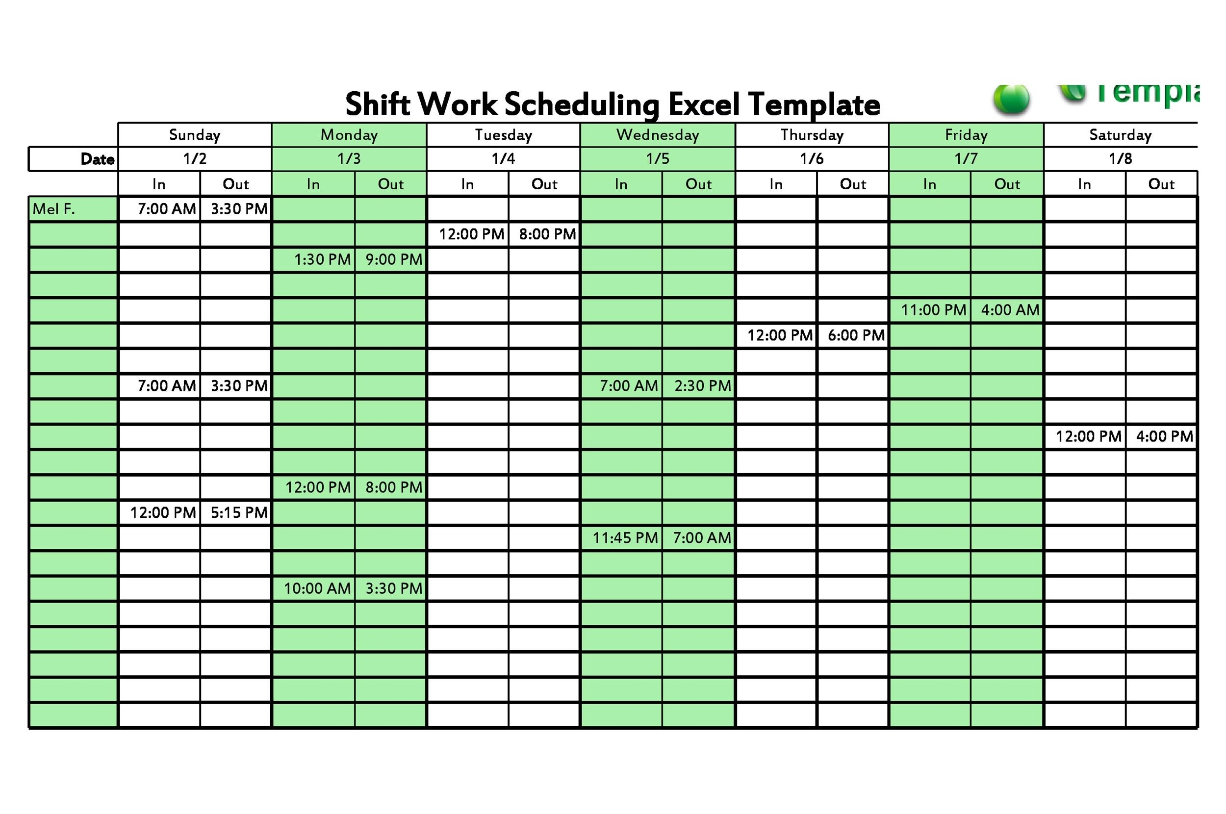 How Do I Create A Shift Calendar In Excel