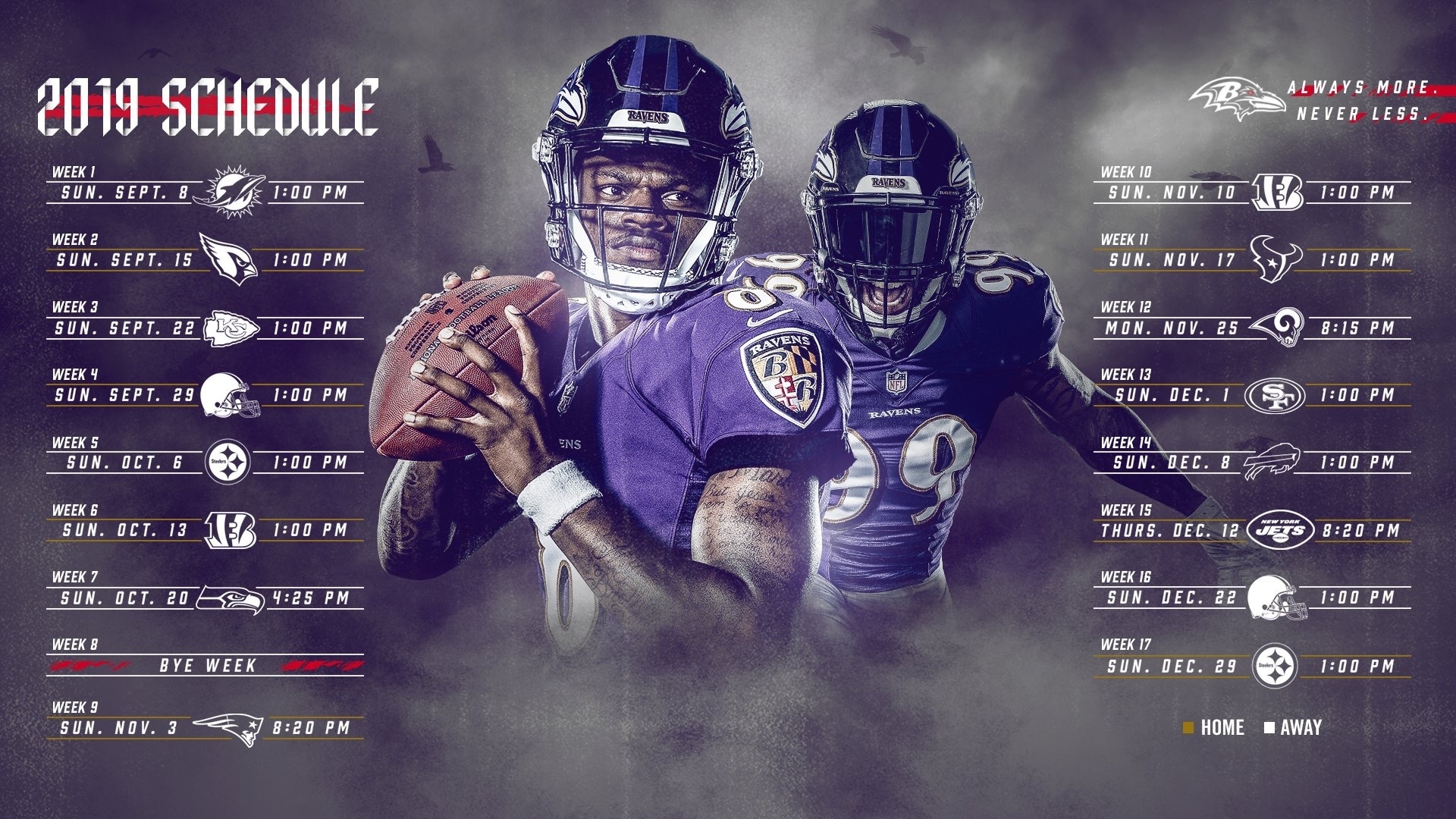 2019-2020 Baltimore Ravens Nfl Regular Season Schedule with regard to Nfl 2019-2020 Remaining Printble Schedule