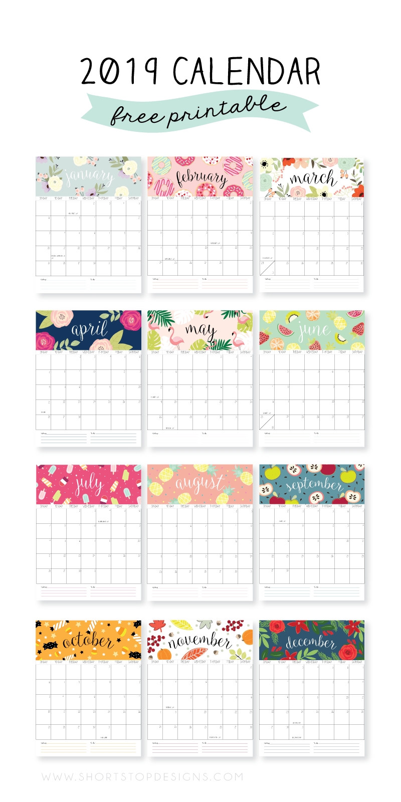 2019 Printable Calendar | Calendrier À Imprimer, Calendrier with regard to 2019 Free Printable Calendars Without Downloading