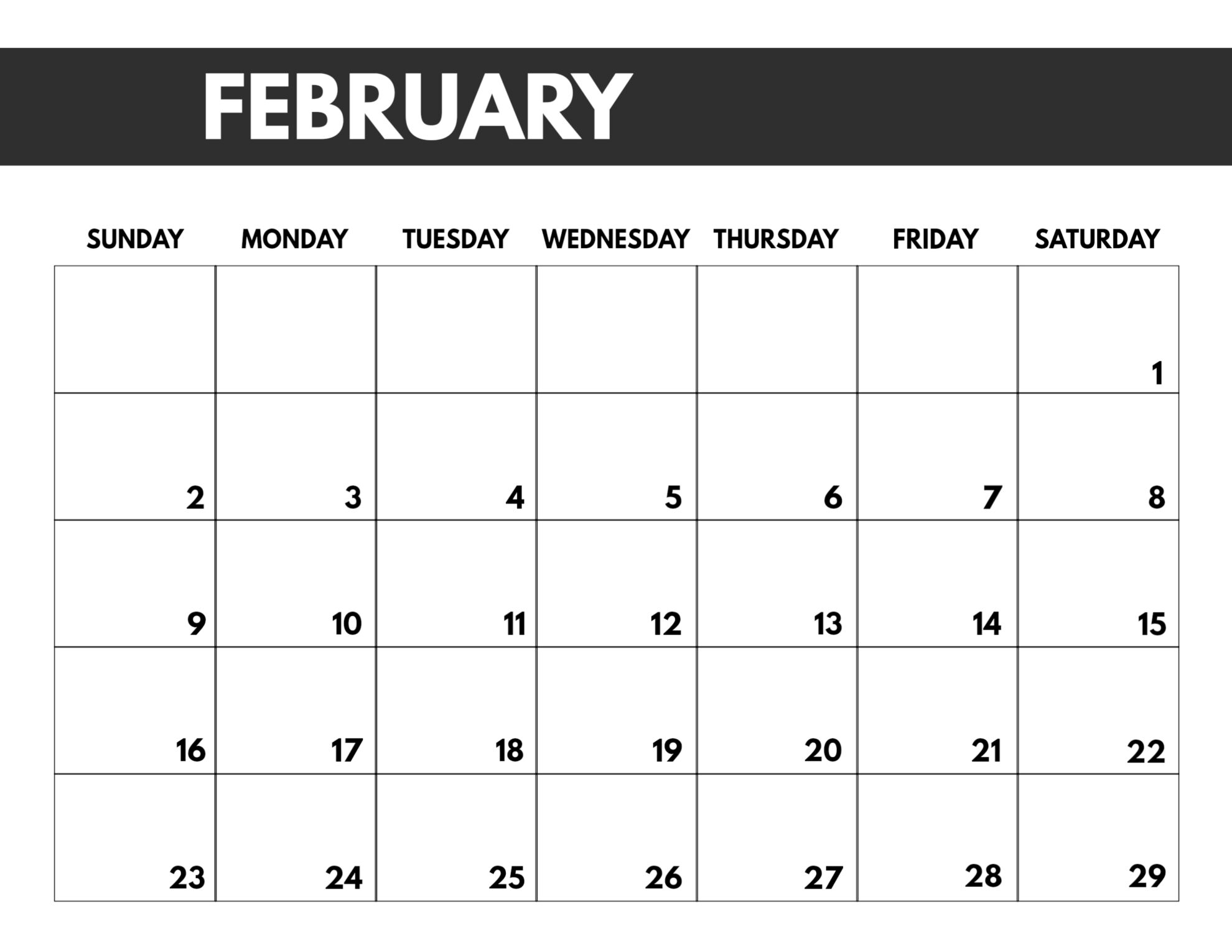 2020 Free Monthly Calendar Template | Paper Trail Design throughout 8.5 X 11 Calendar Pages