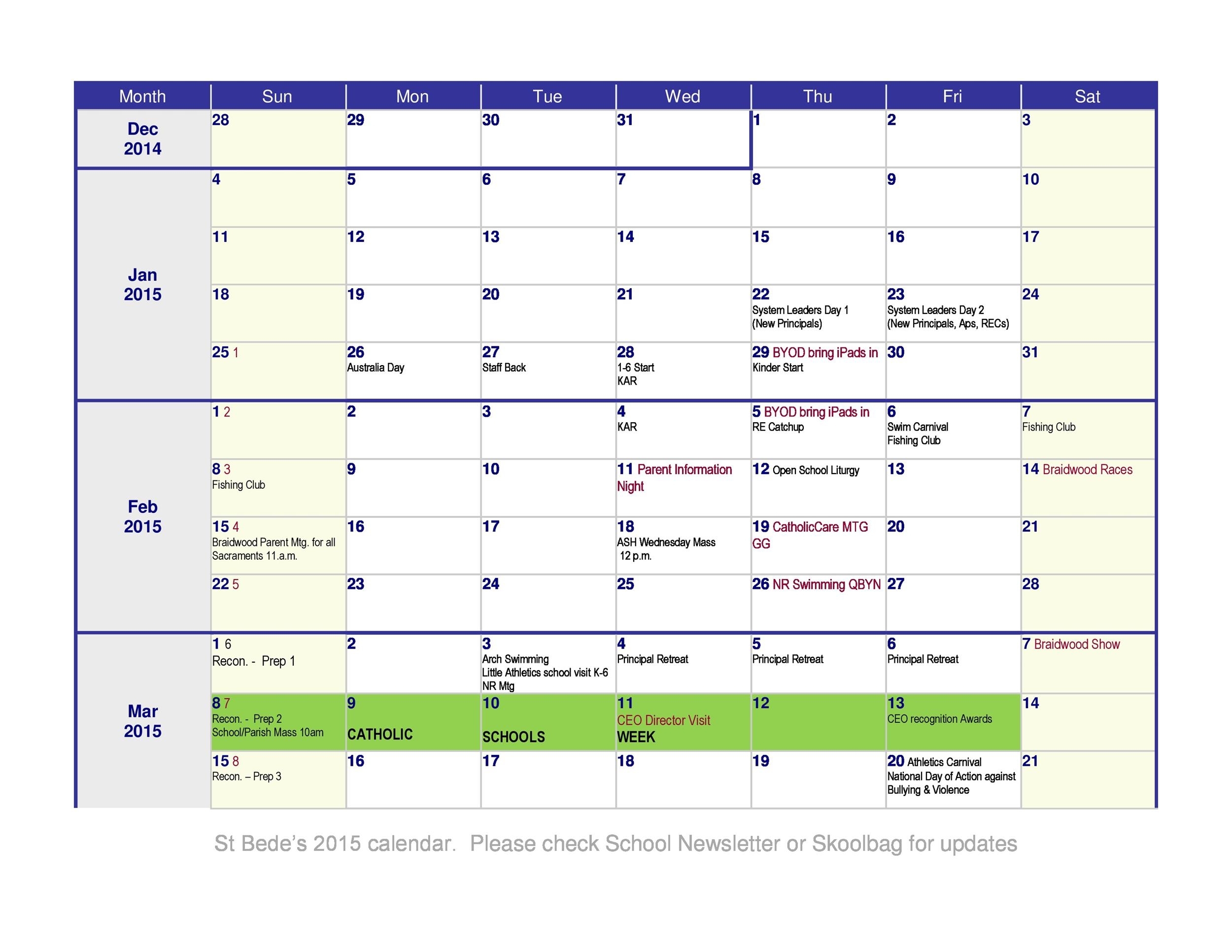 26 Blank Weekly Calendar Templates [Pdf, Excel, Word] ᐅ for Liturgical Planning 2020 Calendar Download