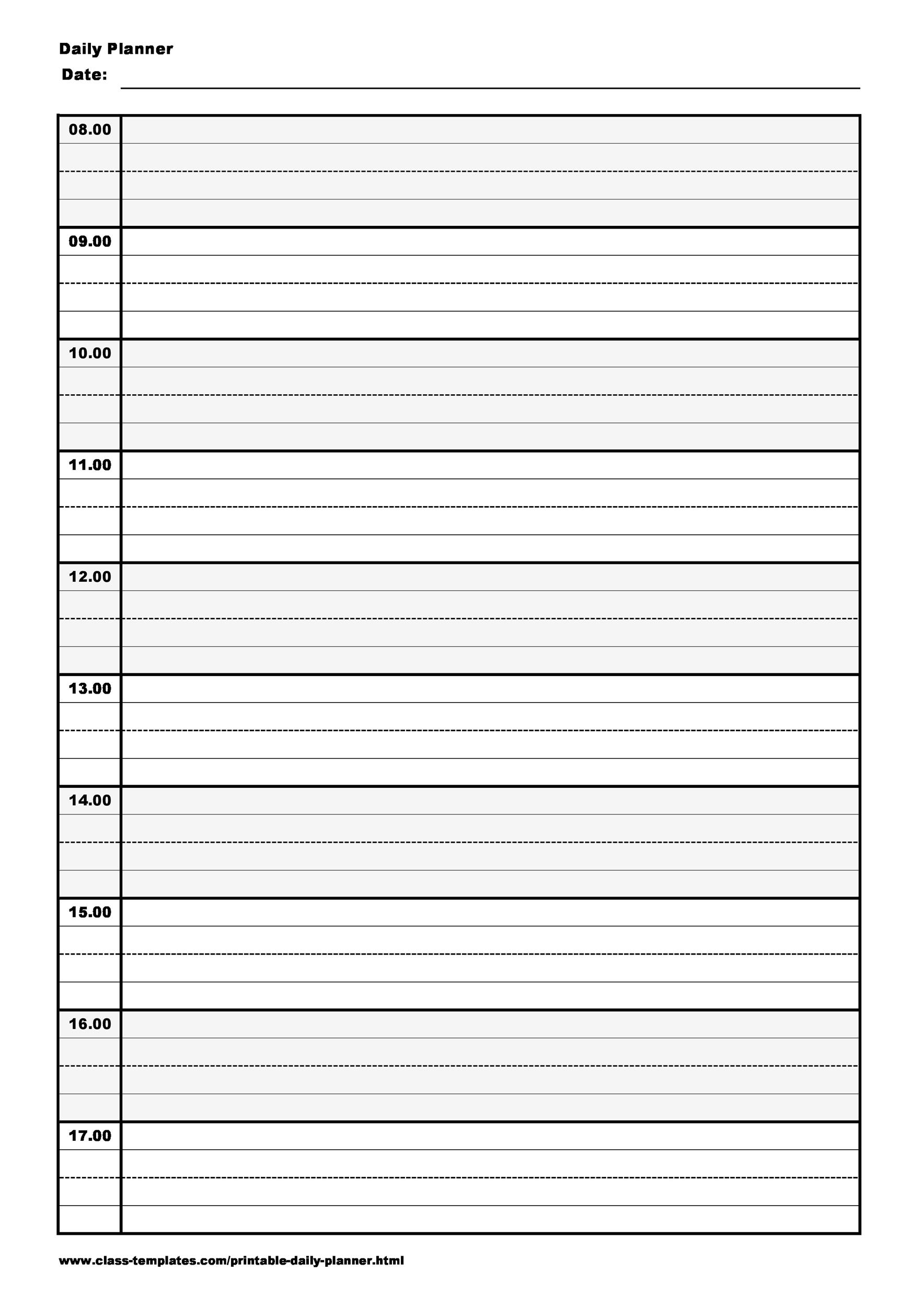 47 Printable Daily Planner Templates (Free In Word/excel/pdf) with regard to Free Printable 15 Minute Planner