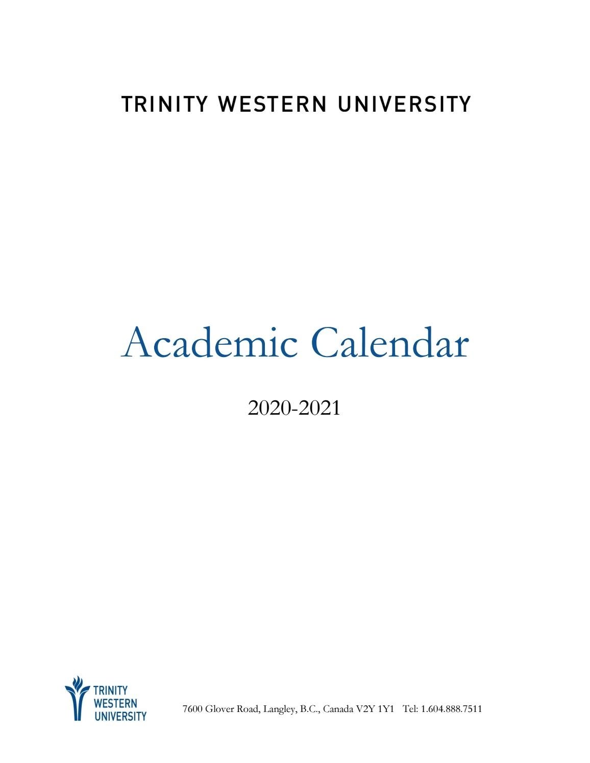 U Of T 2020 2021 Academic Calendar