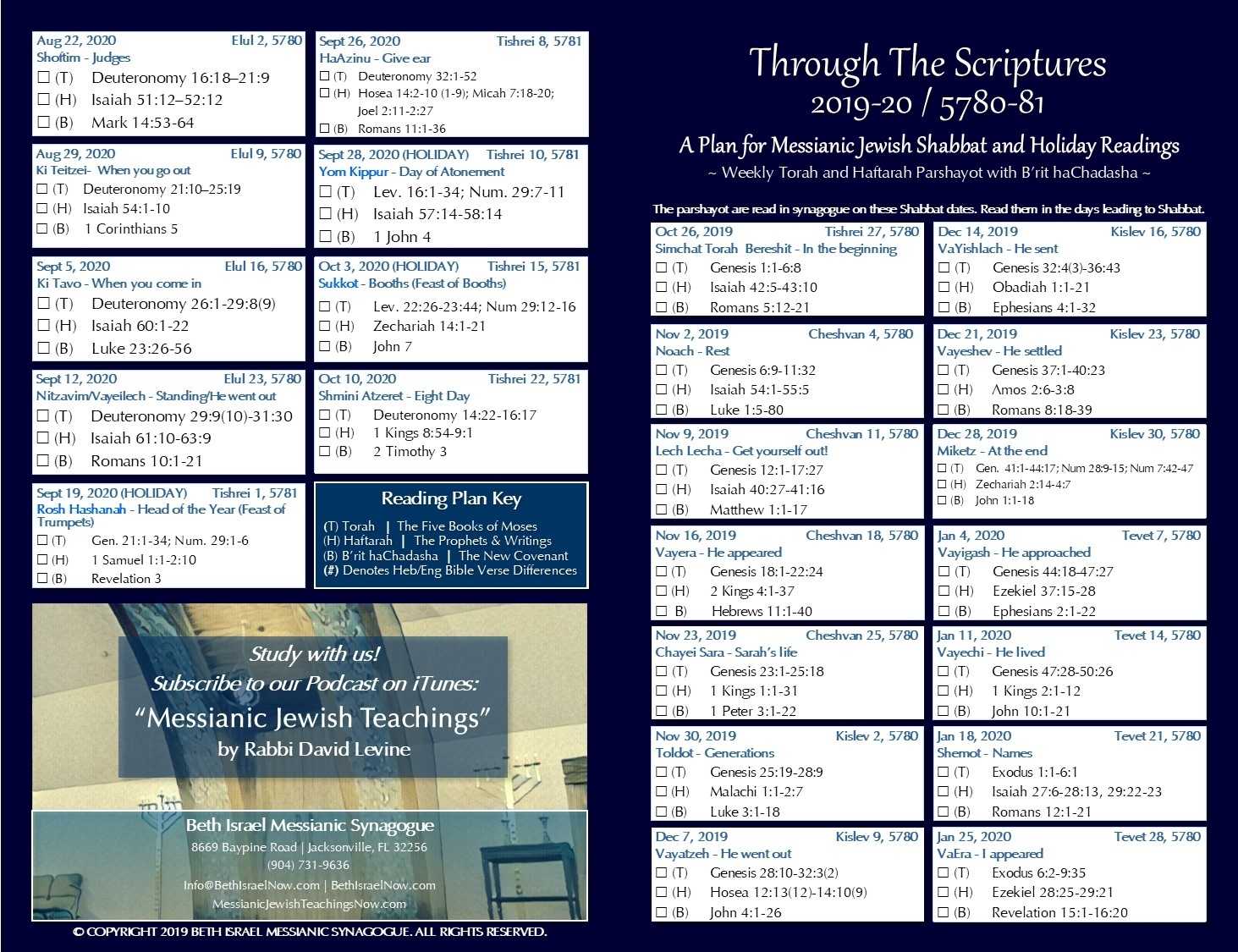 Bible Reading Plan | Bethisraelnow inside Torah Reading Schedule 2019 2020