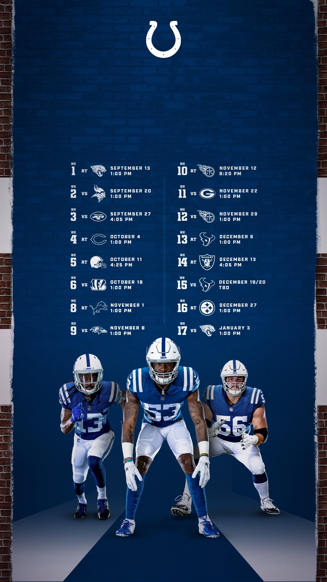 Colts Schedule | Indianapolis Colts - Colts within Nfl 2019-2020 Remaining Printble Schedule