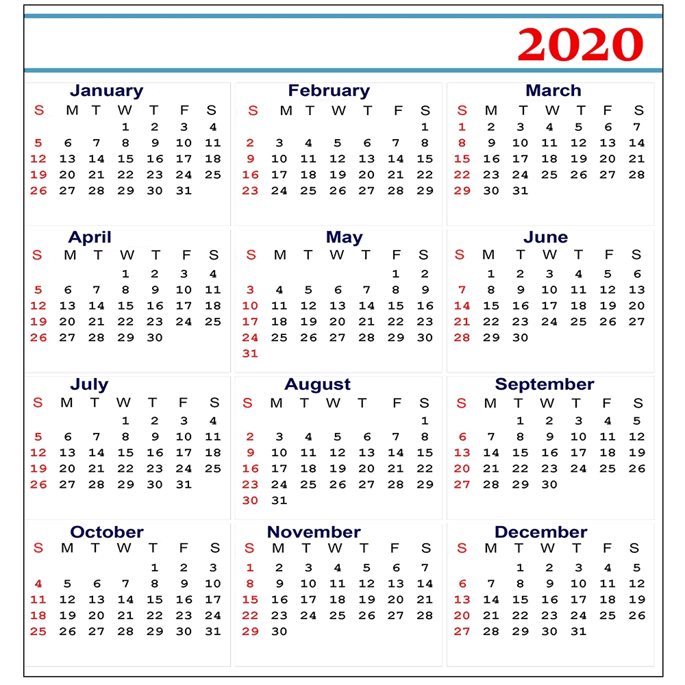 Free 2020 Printable Calendar Templates | Editable Calendars 2020 inside 2020 Calendar Free Printable Liturgical