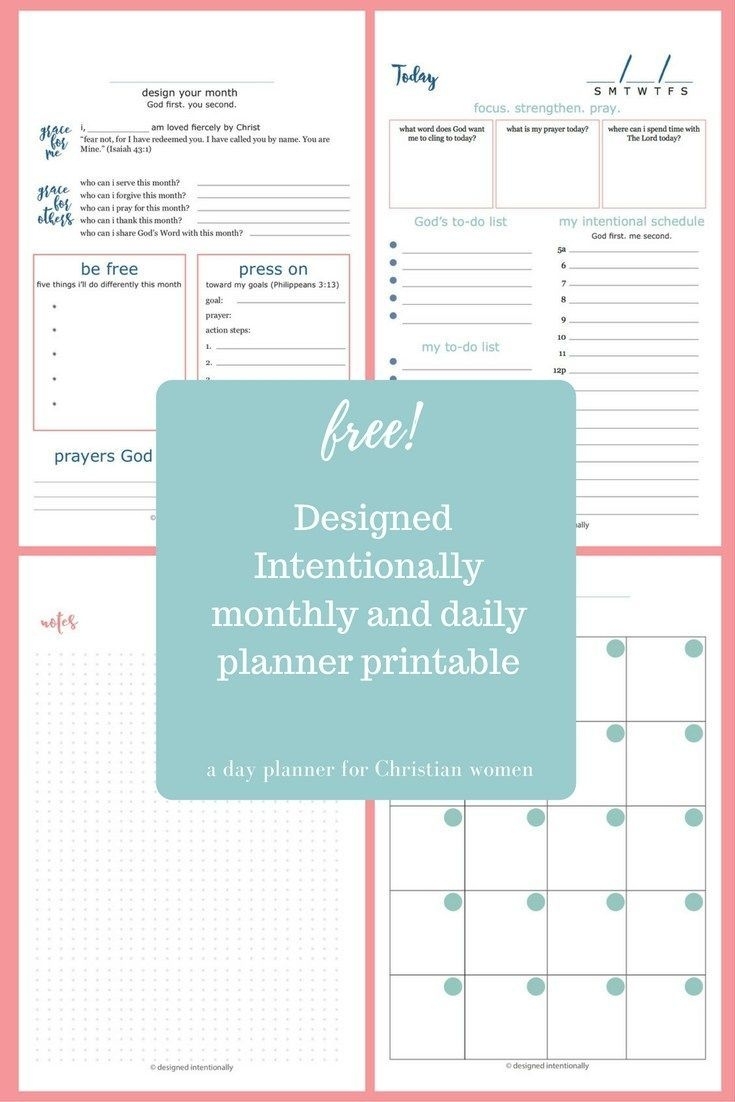 Free Christian Planner Printable To Help You Design Your intended for Free Printable Catholic Daily Planners