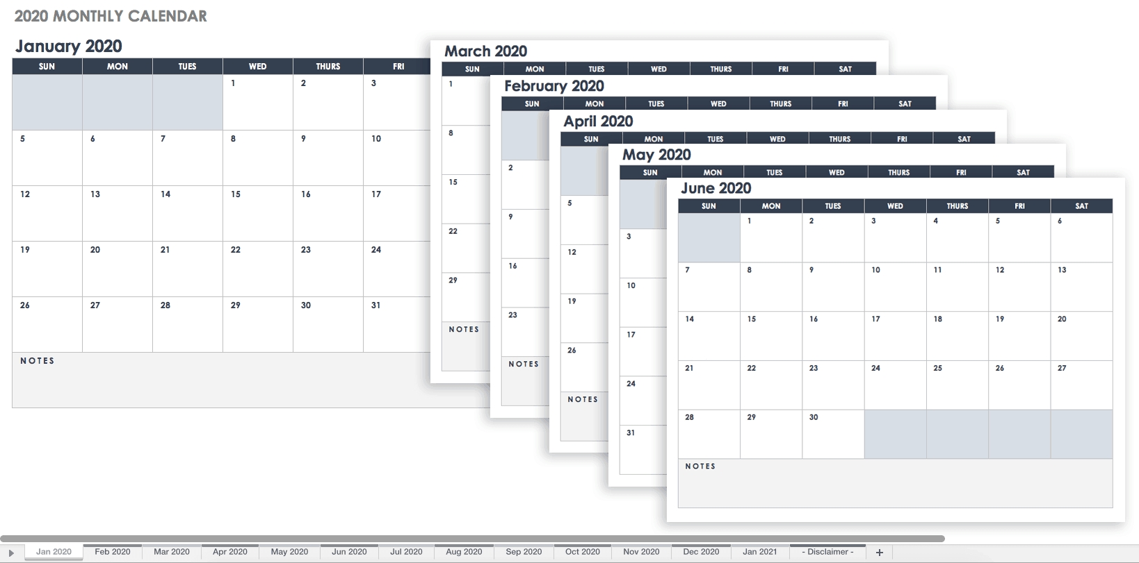 Free Google Calendar Templates | Smartsheet intended for Free Employee Attendance Calendar 2020