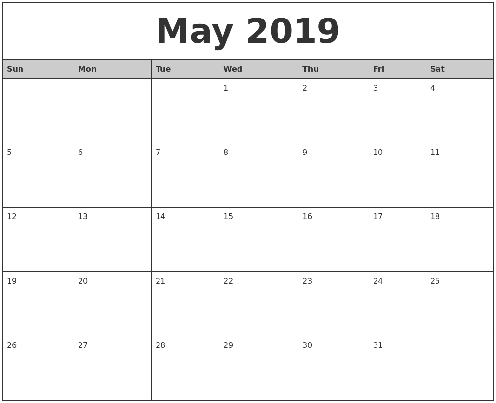 Free Printable Calendar 2018: 2019 Editable Word, Excel pertaining to 2019 Calendar Downloadable Free Word