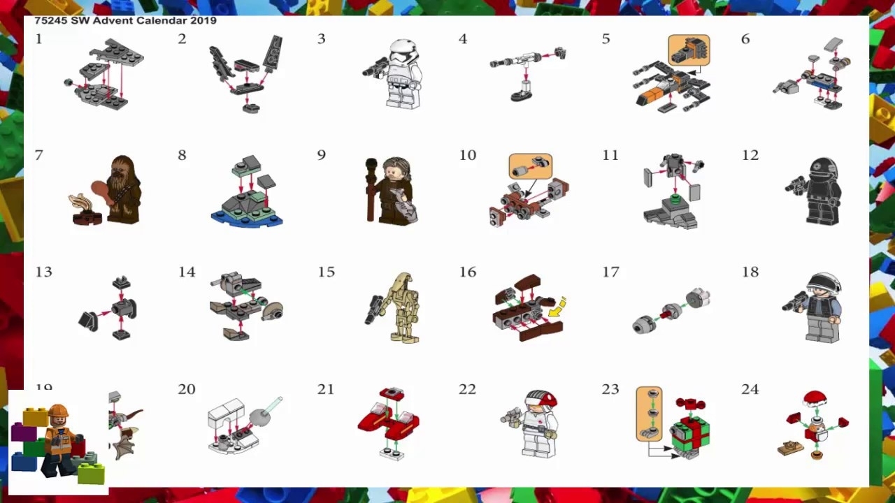 Lego Star Wars Advent Calendar 2024 Day 1 Instructions Printable