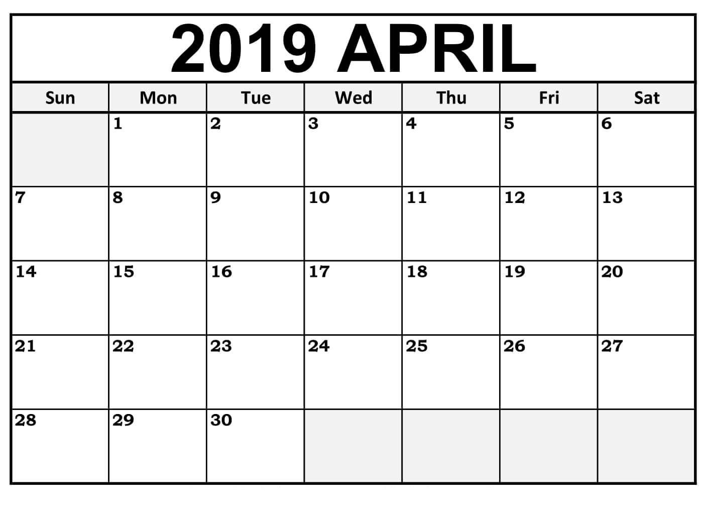 Lunar Calendar For April 2019 Printable Pdf Blank Download in 2019 Free Printable Calendars Without Downloading