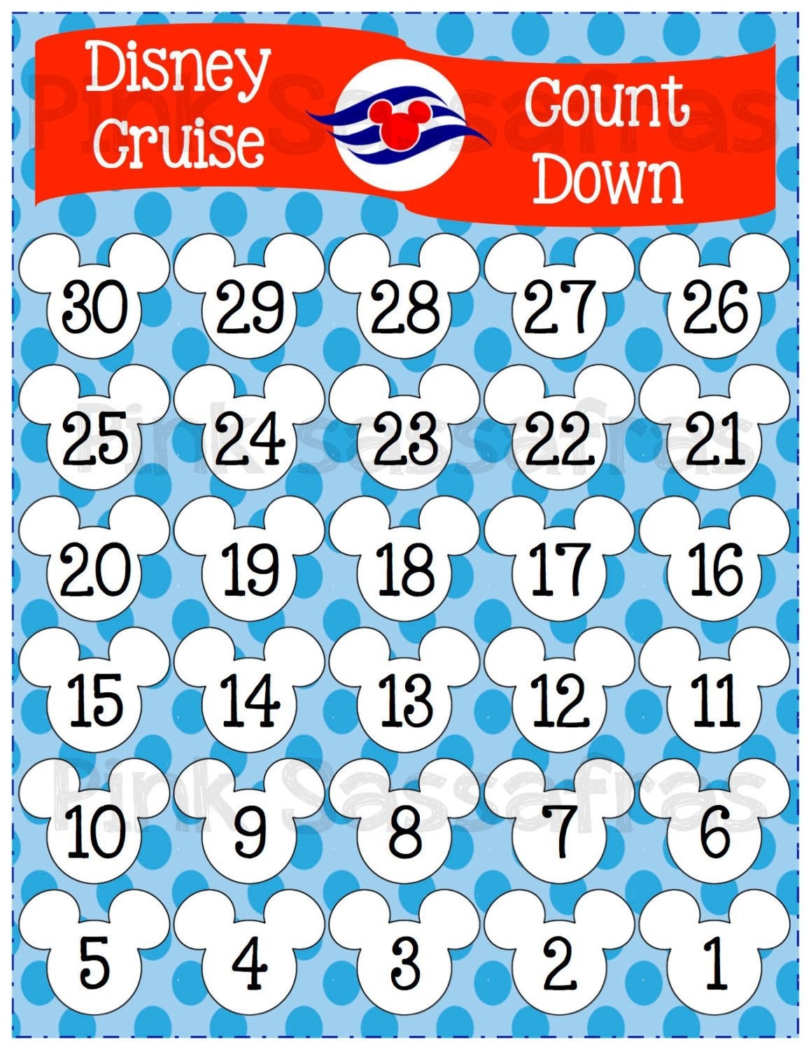 Disney Cruise Countdown Calendar Out Of Paper