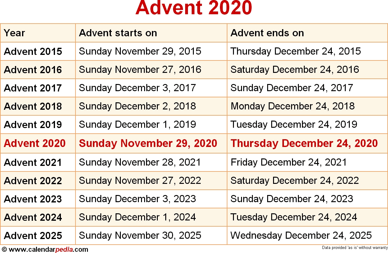 When Is Advent 2020? regarding 2021 Catholic Liturgical Calendar Pdf