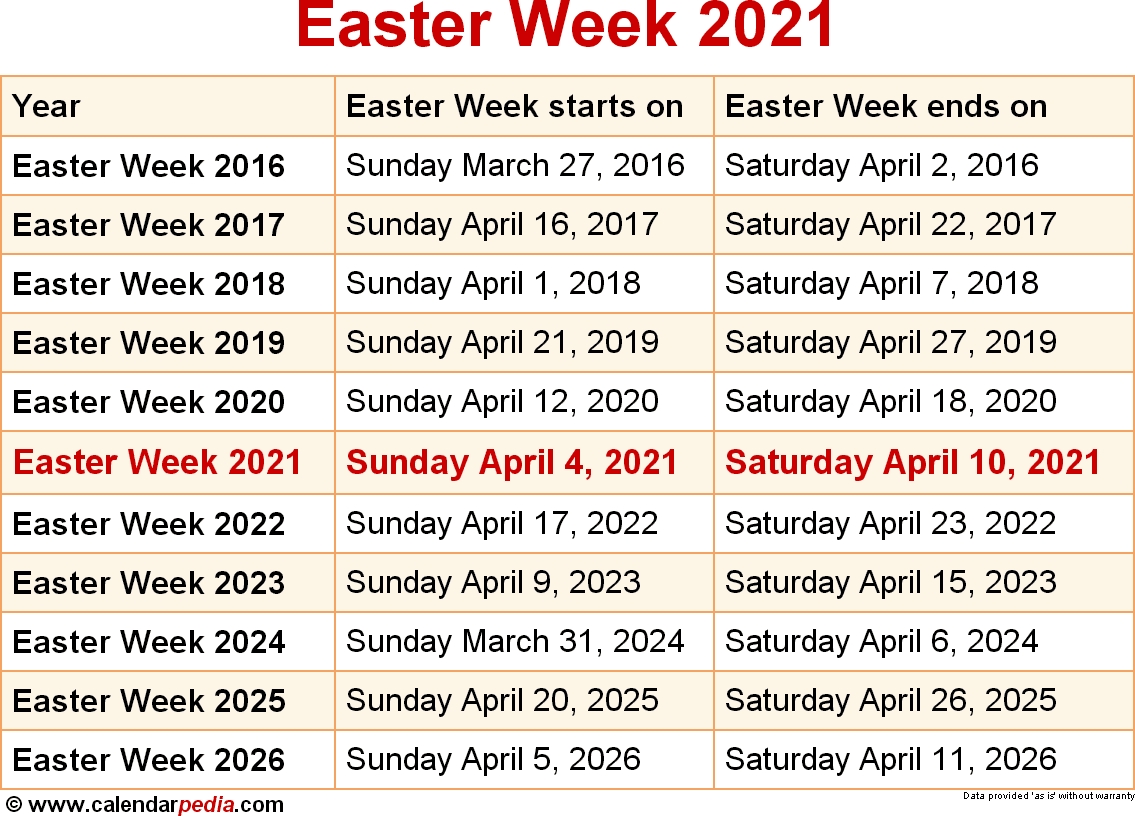 When Is Easter Week 2021? pertaining to 2020 Calendar Free Printable Liturgical