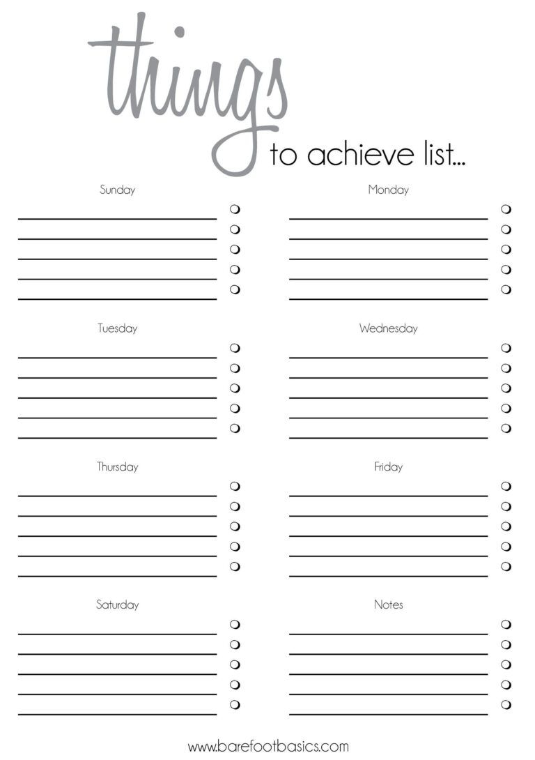 010 Printable To Do List Template Ideas Free Blank Checklist