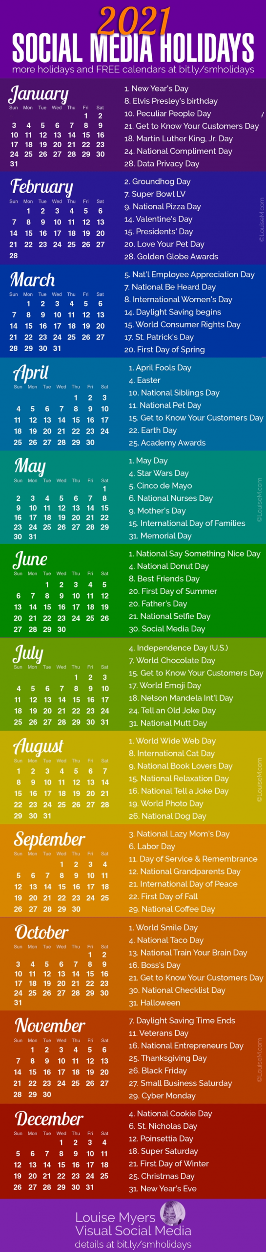 100+ Social Media Holidays You Need In 2020-21: Indispensable! regarding 2020 Calendar Of Special Days