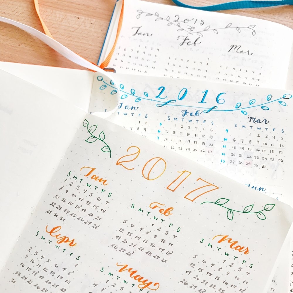 100Daysofbulletjournalideas: 15 - The Year Overview: View