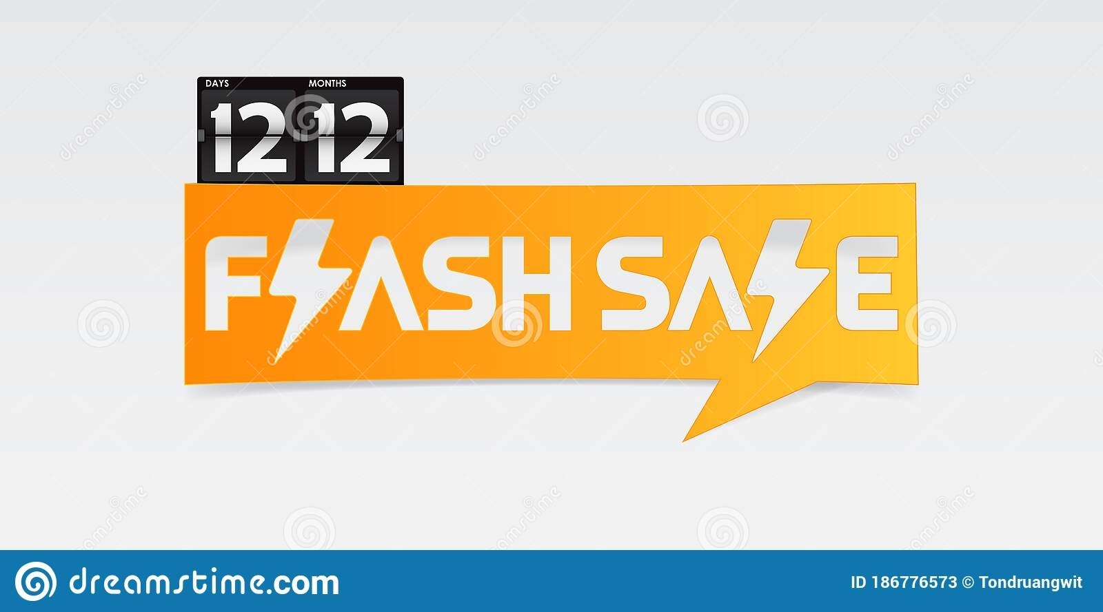 12.12 Shopping Day Flash Sale Banner, Discount Labels With