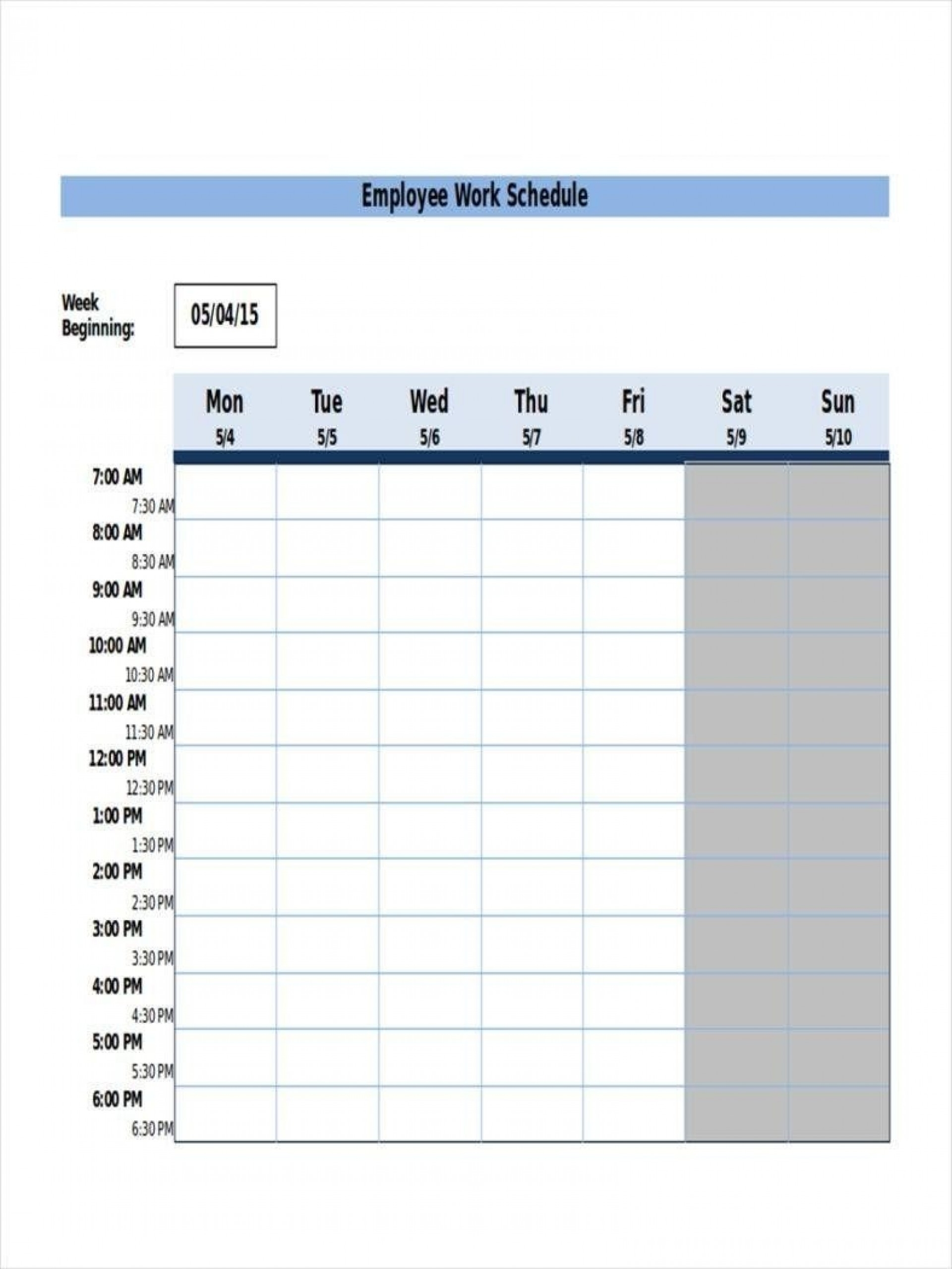 12 Hour Shift Schedule Template ~ Addictionary