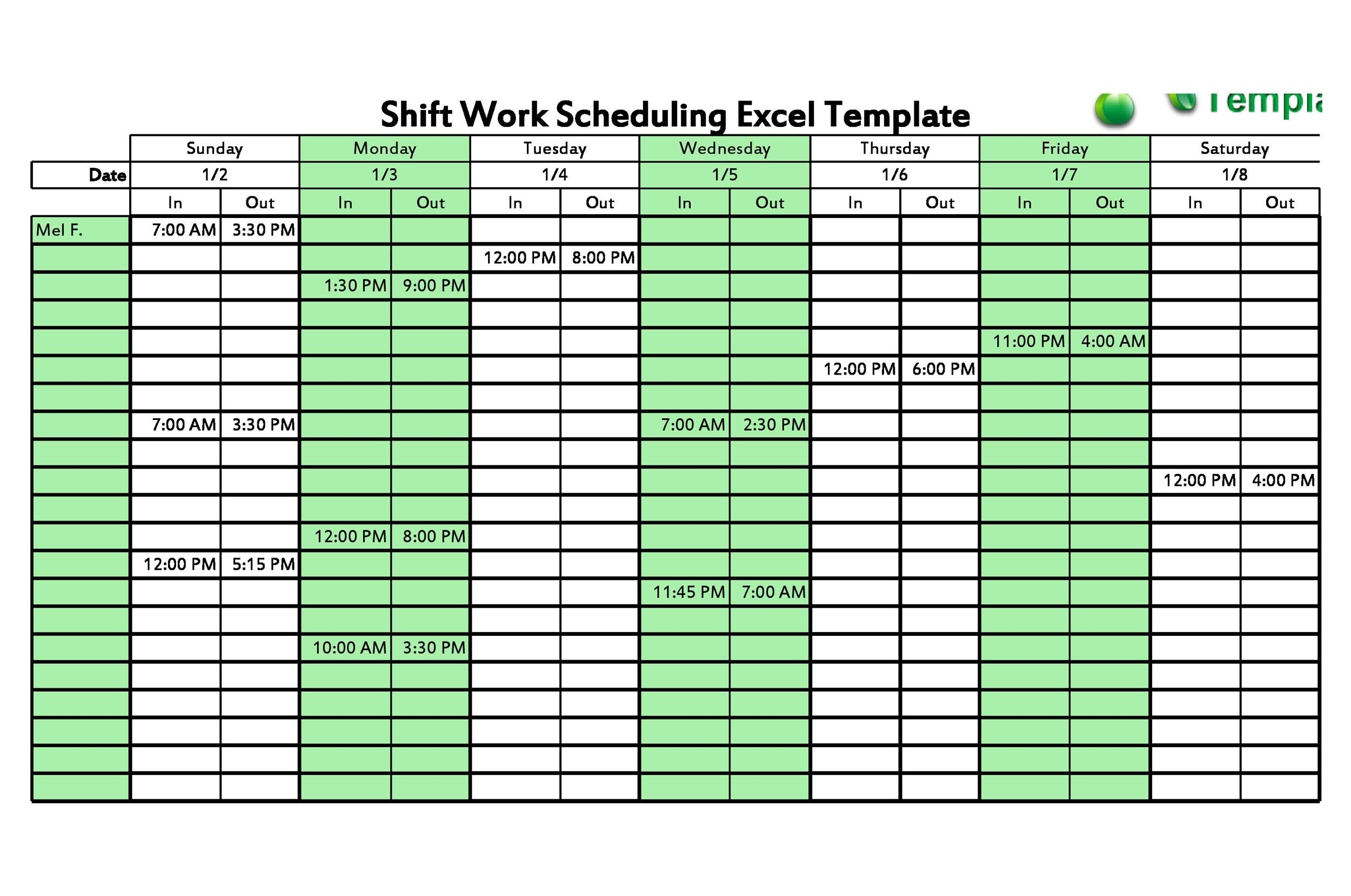 12 Hour Shift Schedule Template ~ Addictionary for 12 Hour Shift Schedule Calendar