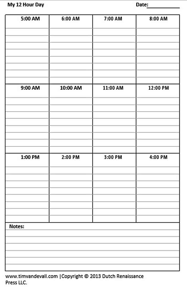 12 Hour Shift Schedule Template | Think Moldova