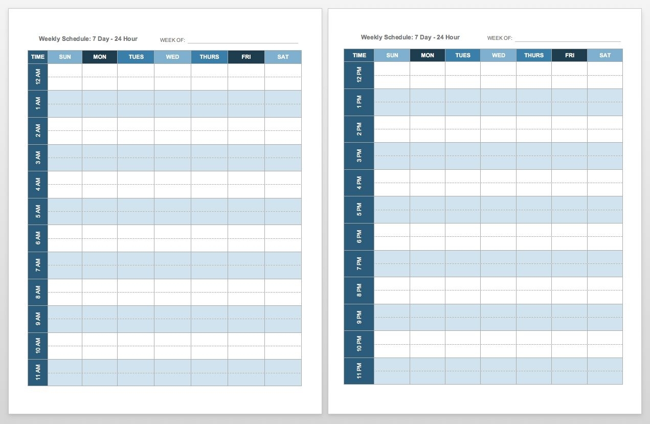 2018 Week Wise Printable Calendar | Blank Calendar Template