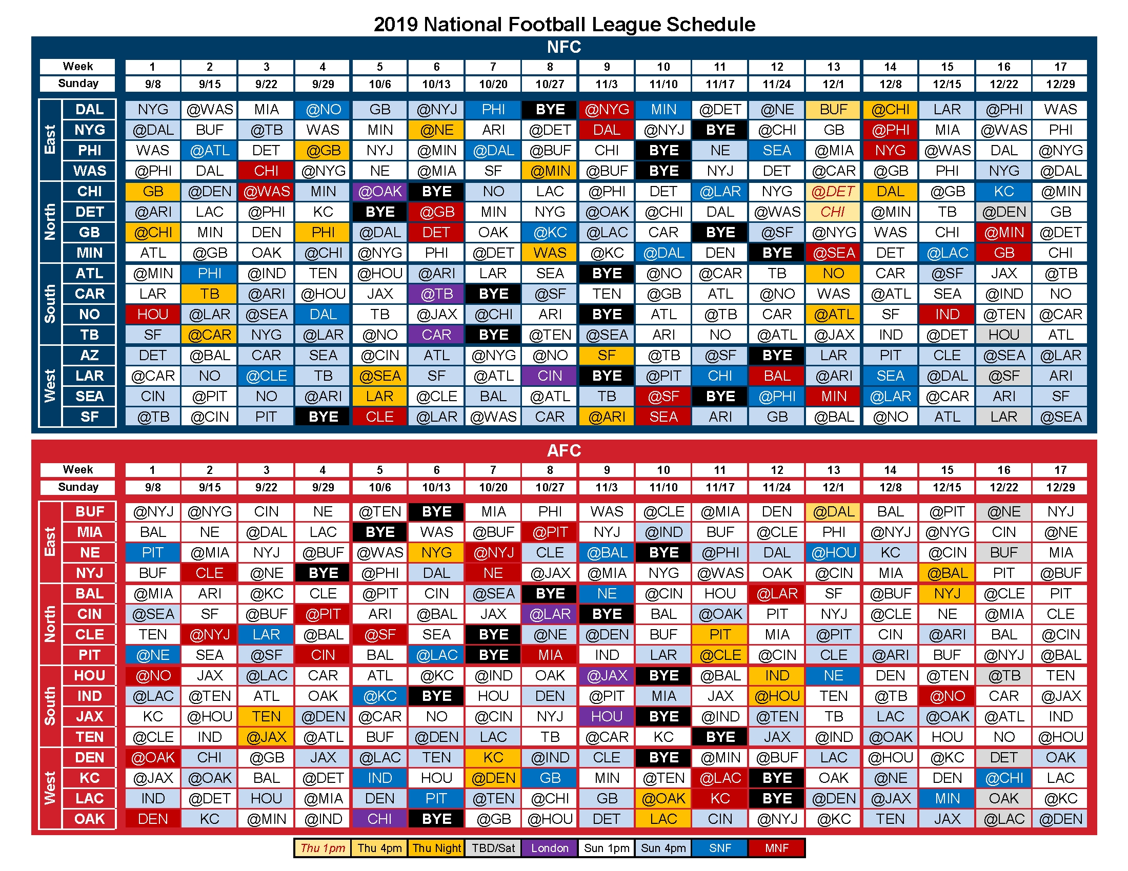 2019 Nfl Schedule - Album On Imgur with Nfl Schedule 2019 2020 Excel